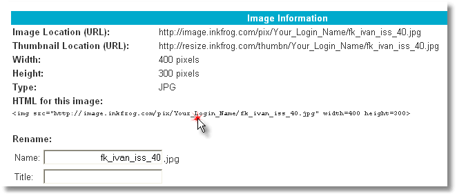 Your image available in InkFrog